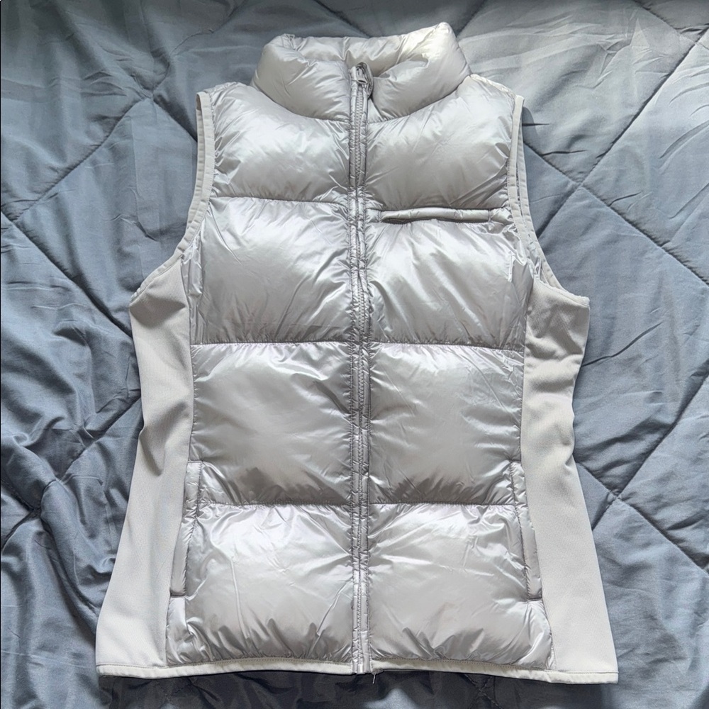 Fabletics Silver Puffer Vest